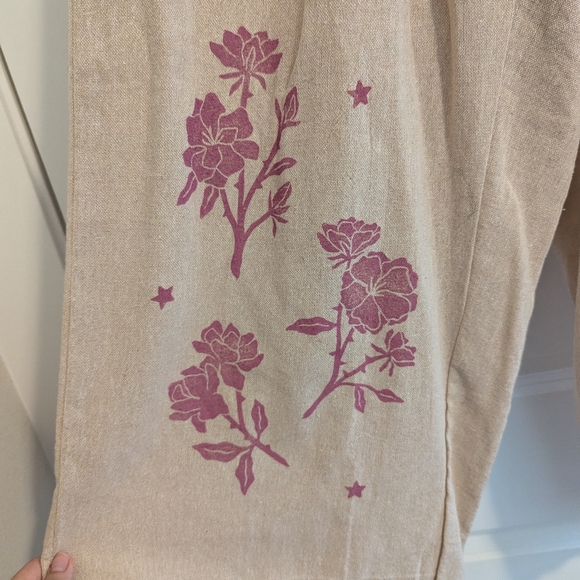 Sister Nettle hemp block print pants - Picture 3 of 9